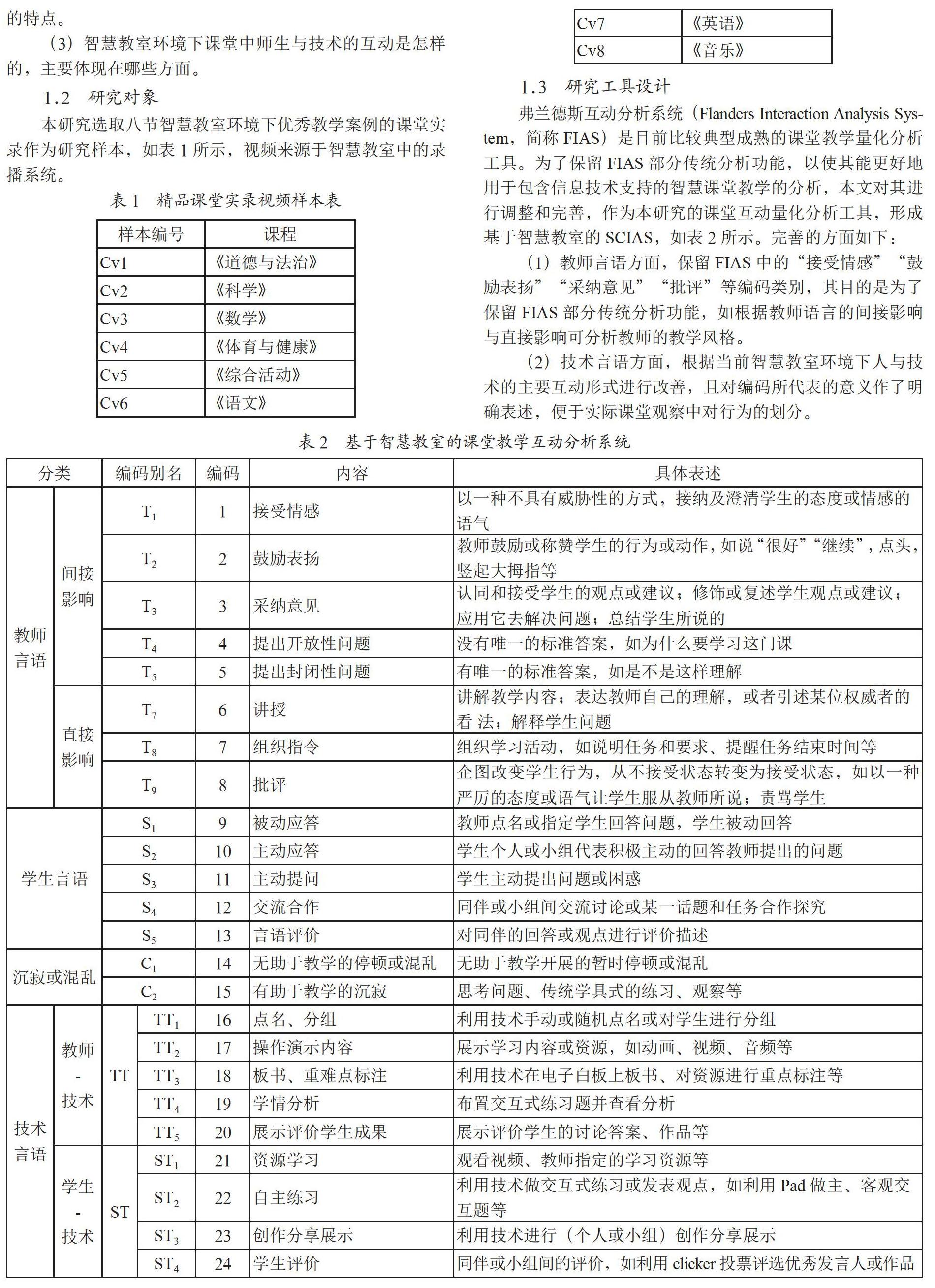 智慧教室环境下的课堂教学互动特征研究