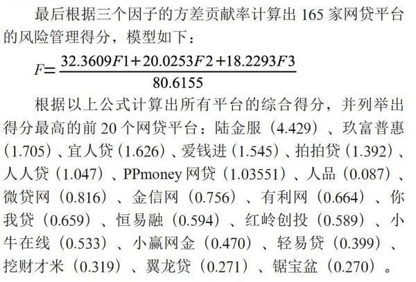 基于去参数聚类方法的P2P网贷平台分析