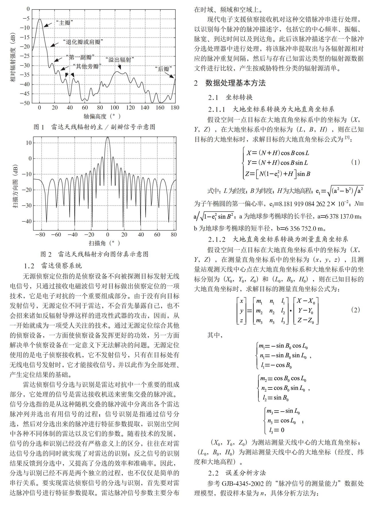 基于报文数据的雷达侦察系统侦察能力评估