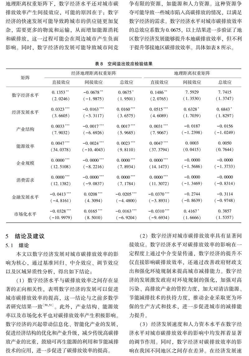 数字经济促进城市绿色发展的碳排放效应与影响因素研究
