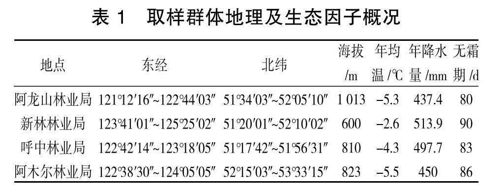 4个群体偃松种子形态特征和营养成分变异分析